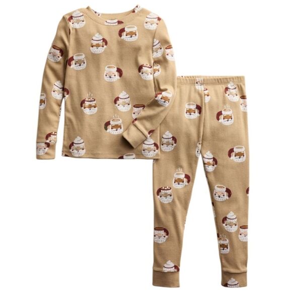 Little Co. by Lauren Conrad Santa Mugs Pajama Set - Picture 1 of 2